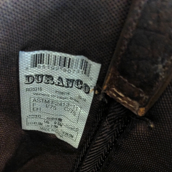 Durango Lady Rebel Steel Toe Western Work Boots Women’s 9.5M RD3315 - Picture 11 of 16